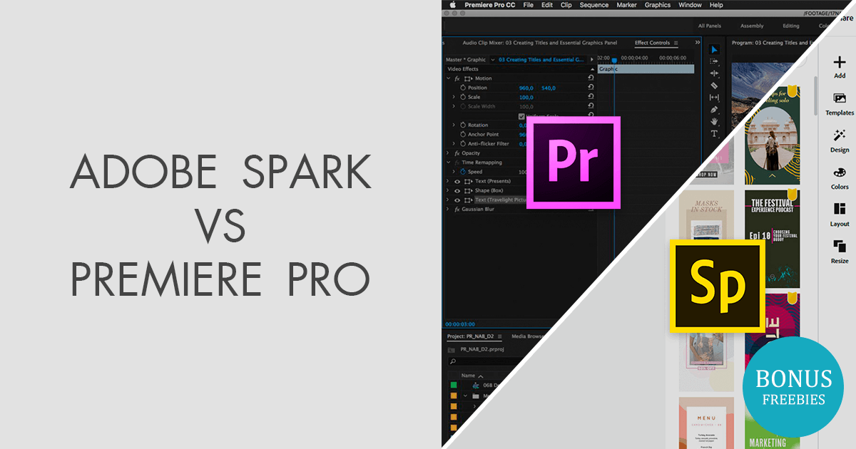 adobe spark vs premiere pro