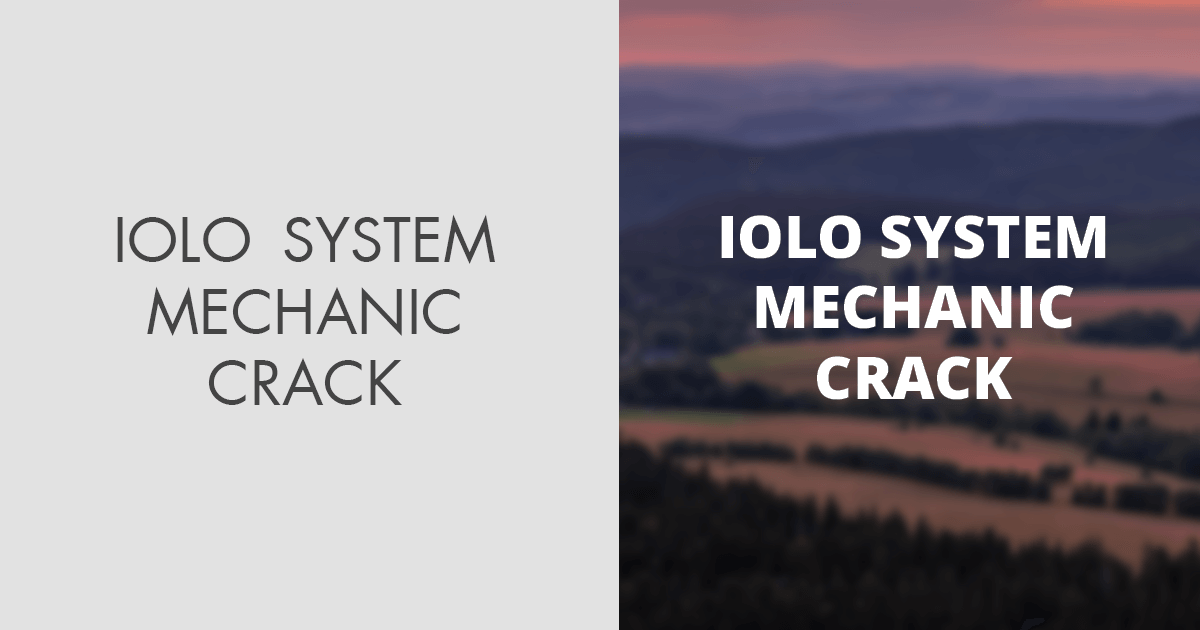 iolo system mechanic crack