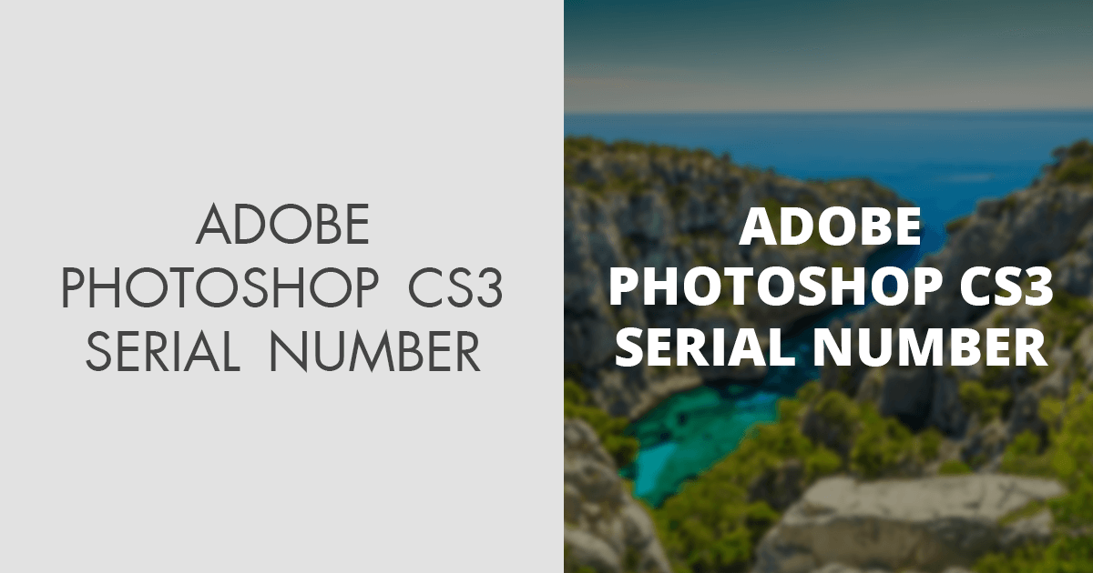 download adobe photoshop cs3 extended serial number