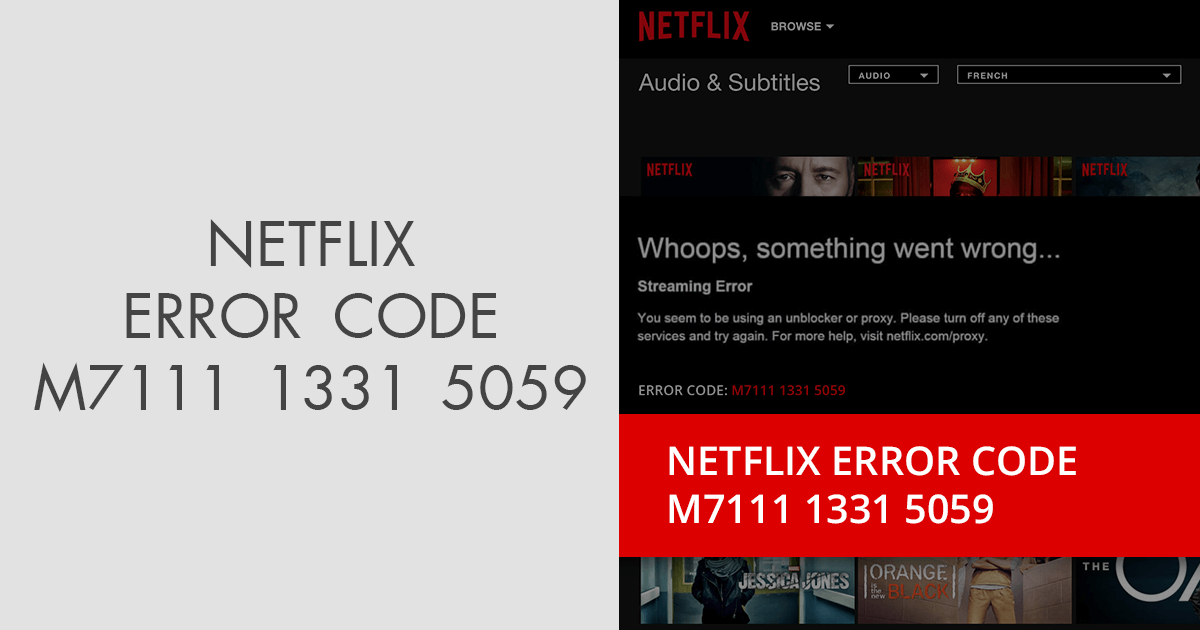 How to Fix Netflix Error Code m7111 1331 5059