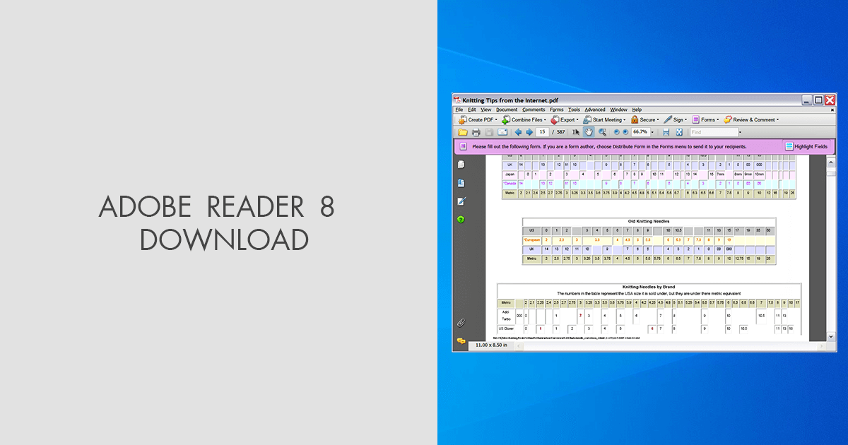 adobe acrobat reader 8 download freeware