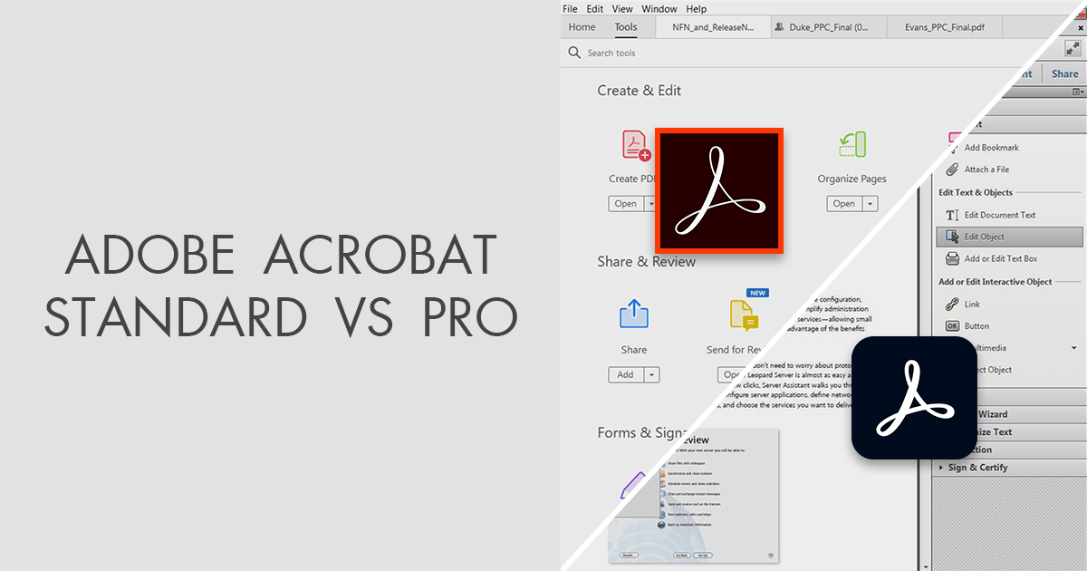 Adobe Acrobat Standard vs Pro Comparison 2024