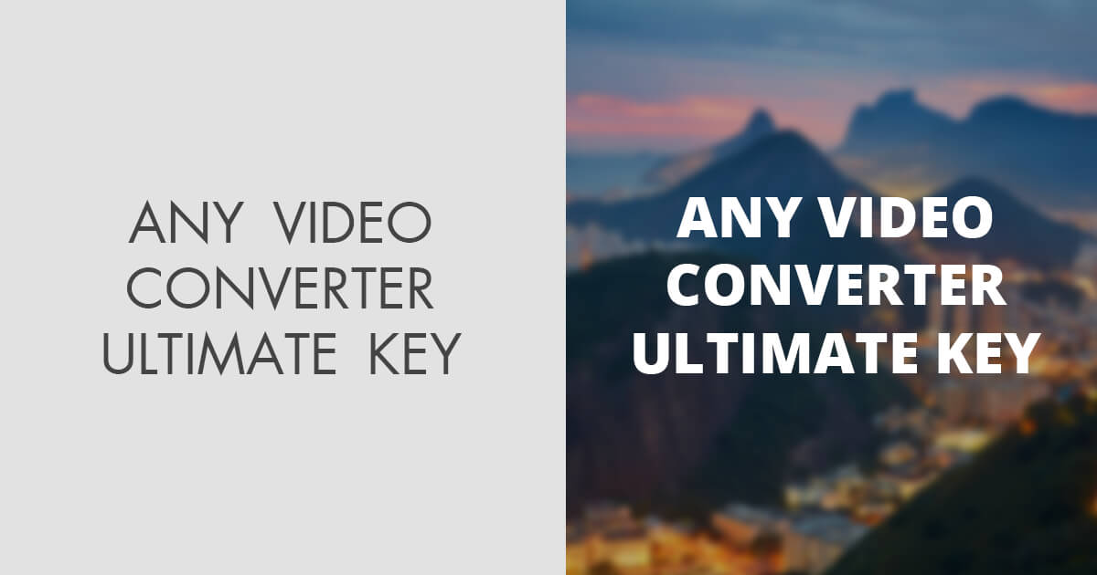 any video converter key