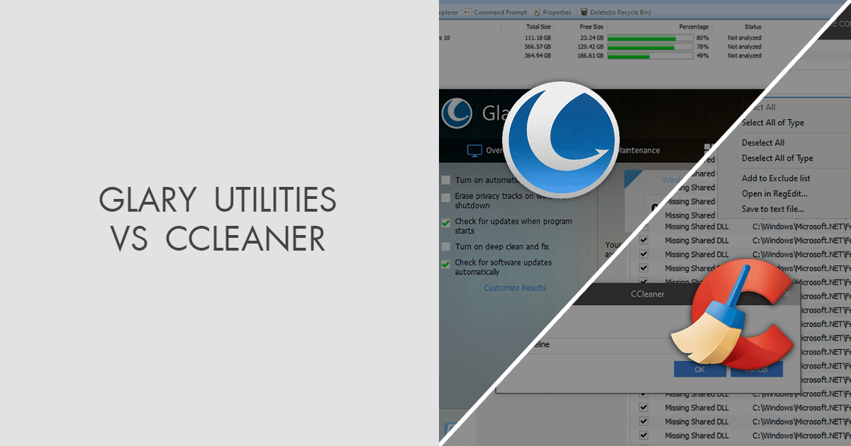 glary utilities ccleaner