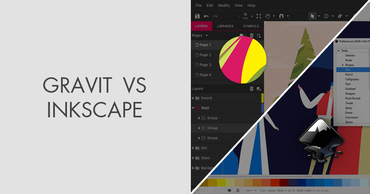 inkscape vs gimp vs visio