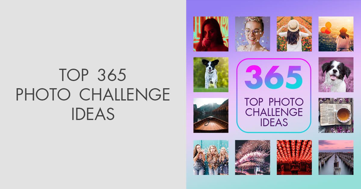 365 Photo Challenge Ideas Monthly Calendar