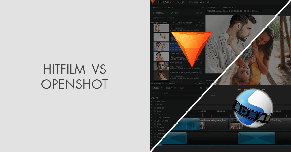 shotcut vs hitfilm