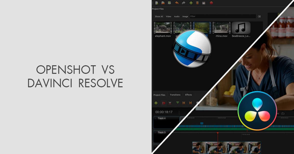 openshot vs shotcut vs davinci resolve