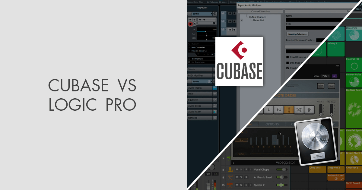 cubase vs pro tools vs logic