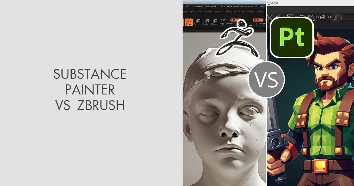 substance painting vs zbrush painting