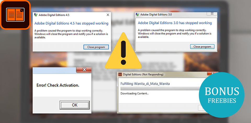 adobe digital editions not responding windows 10