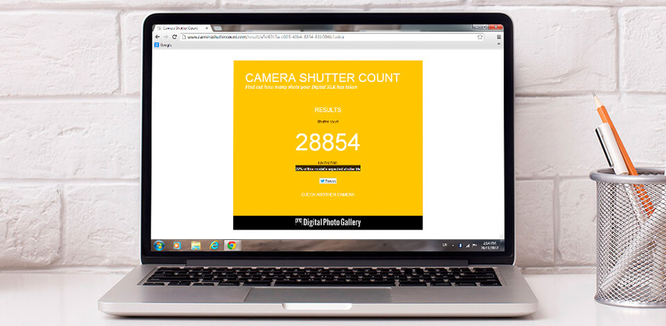 how to check canon shutter count online