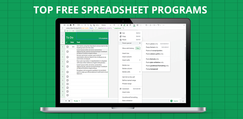 7 Best Free Spreadsheet Programs in 2025