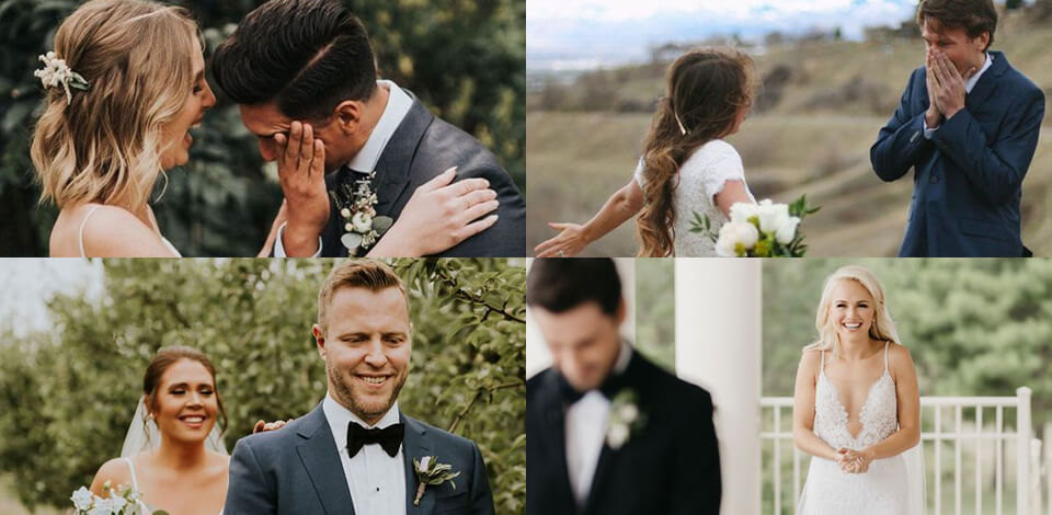 35 Romantic First Look Wedding Photos You Should Repeat