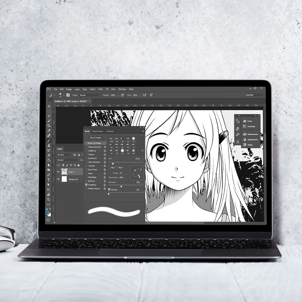 making anime characters in photoshop 2018