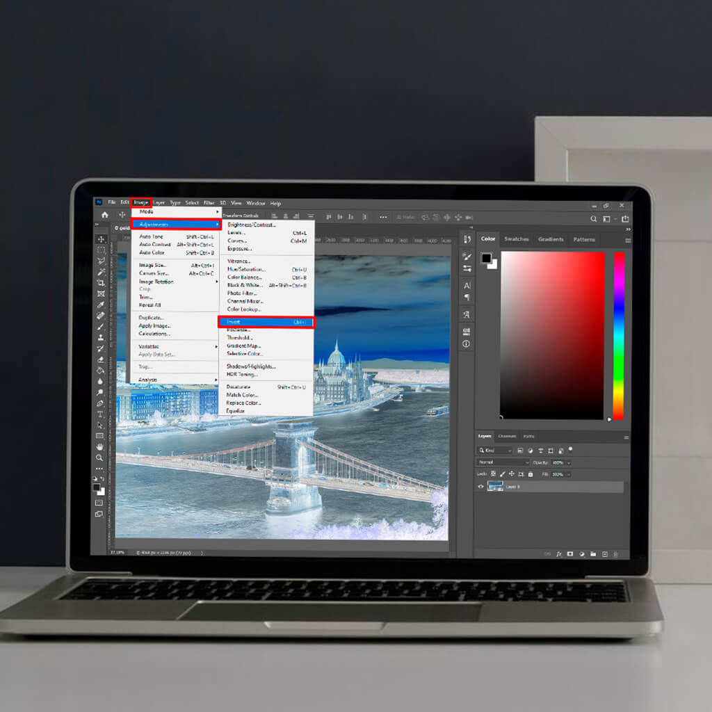 How to invert black and white in Photoshop 2023