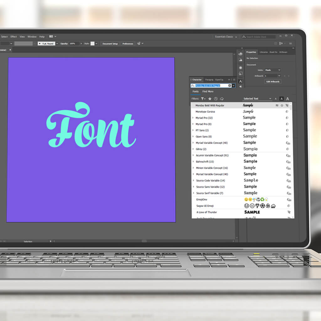 how to download free fonts for illustrator