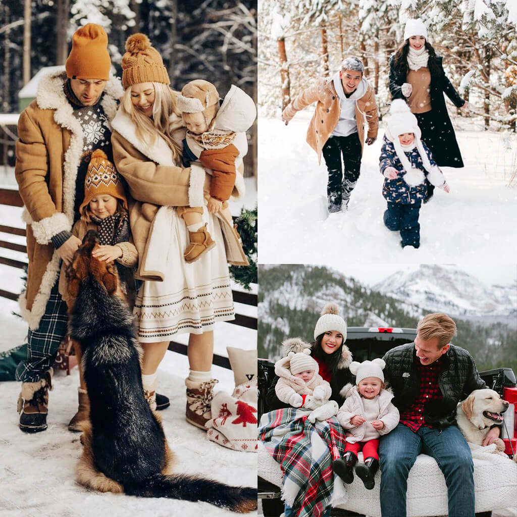 snow family portrait ideas