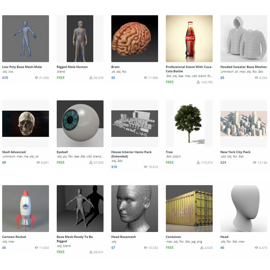 Free 3d Models Sites