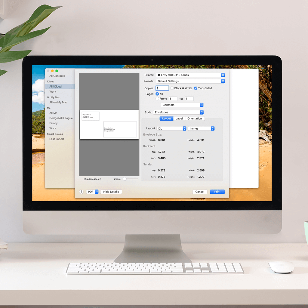 envelope printing programs for mac