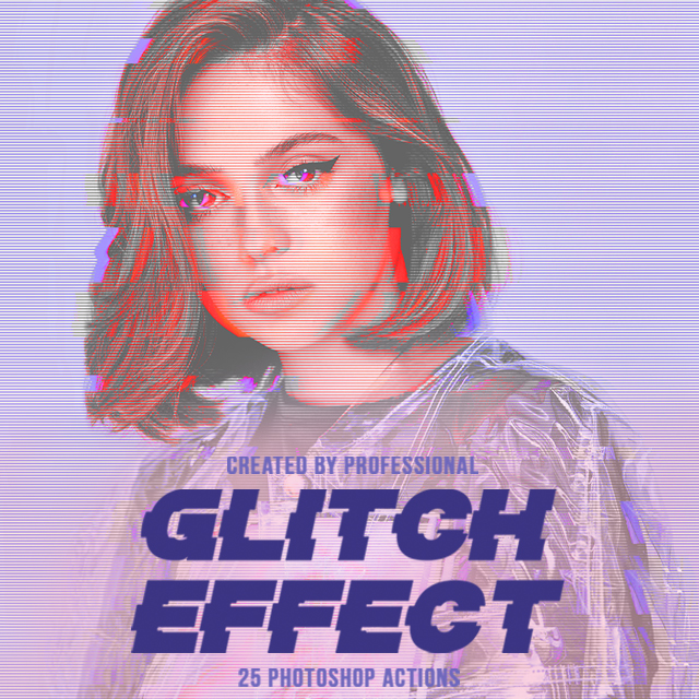 Glitch Photo Effect Photoshop Action