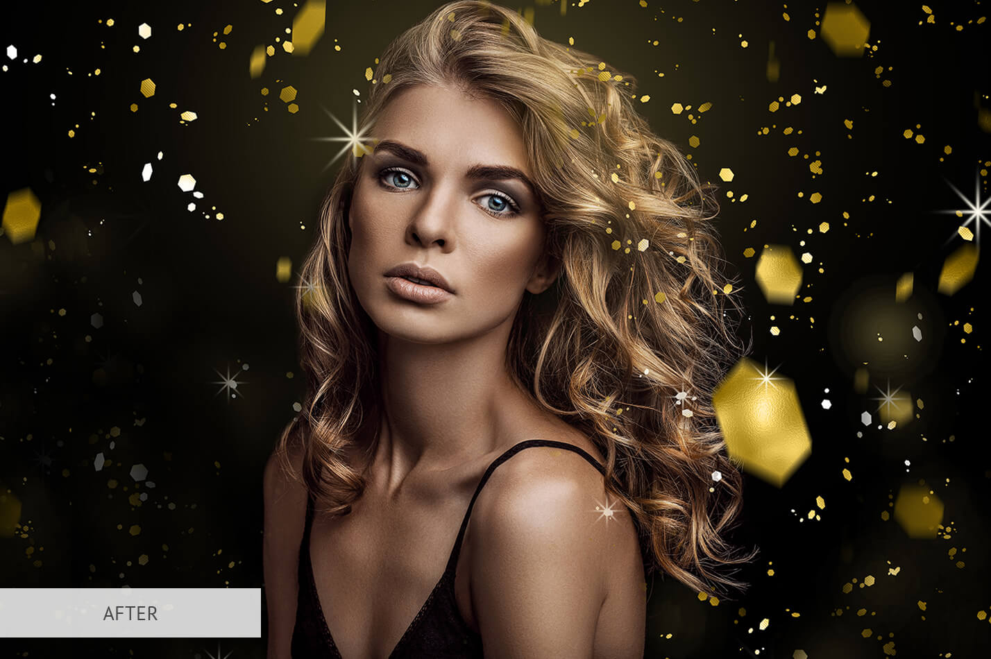 gold confetti photoshop action free download