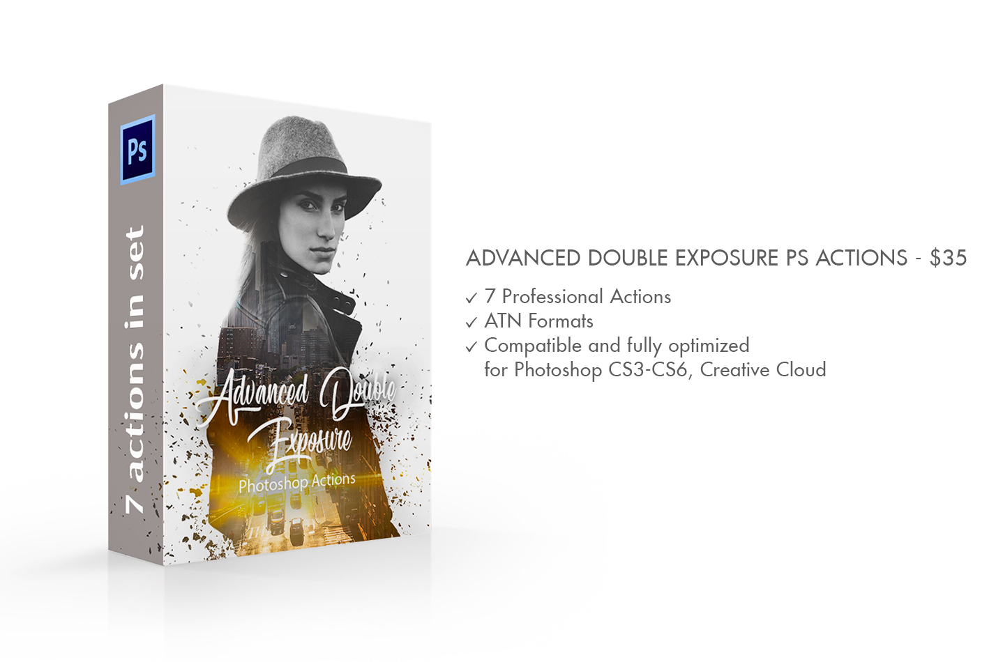 7 Advanced Double Exposure Photoshop Actions by FixThePhoto