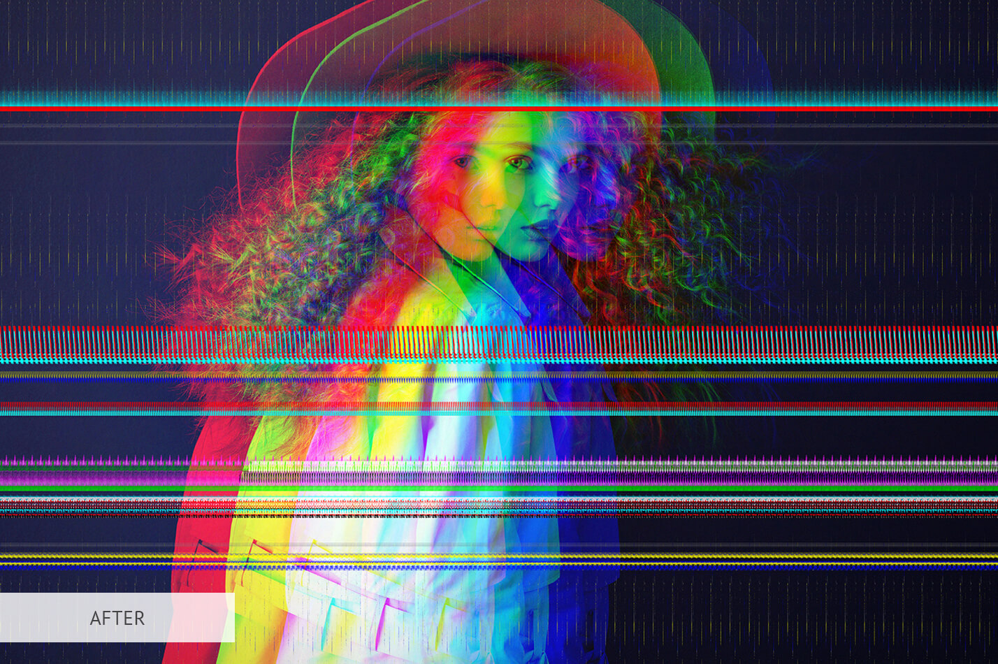 glitch overlay photoshop action