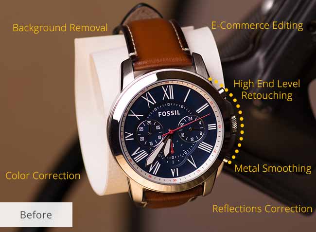 product retouching before