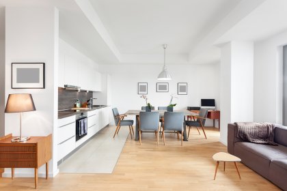 real estate photography editing dining room interior