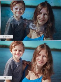 digital photo restoration services mother and son