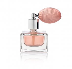 product photo retouching services perfume pink