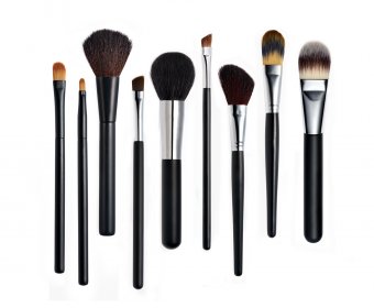 clipping path service set of brushes on a white background